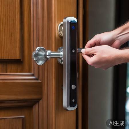 安装智能锁,稳固门锁。