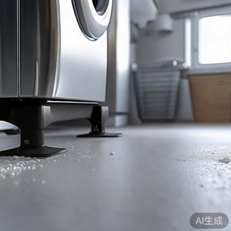 检查洗衣机平稳,调整螺丝防晃动