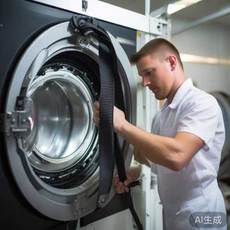 安装新皮带,紧固螺丝,确保效果