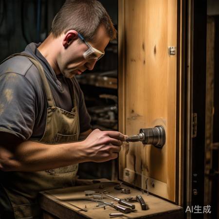 拆锁小心螺丝钳,锁芯取出门框松