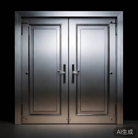 门框钢质厚实,门扇不锈钢铜质耐