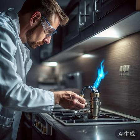 燃气安装完毕,点火检验成功