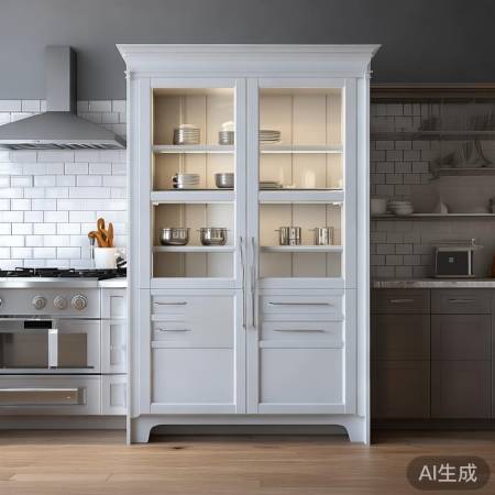 玻璃门橱柜,时尚又防油。