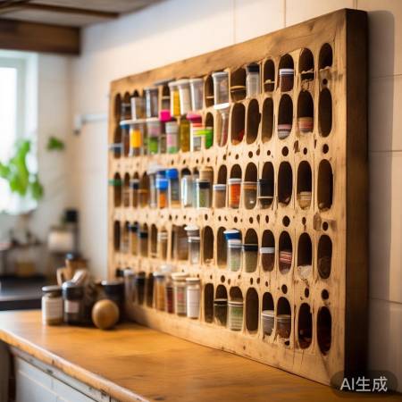 洞洞板厨房神器,调料有序透气。