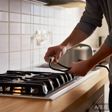 燃气灶拆卸,先拔电源插头避电击