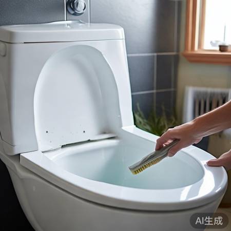 家用水质硬,马桶易积垢,定期清