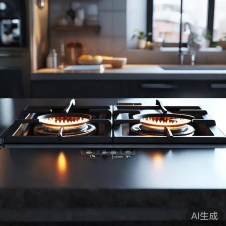 日式双灶燃气灶，性价比优，清洁