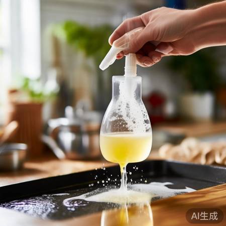 “白醋洗洁精,去油污神器”