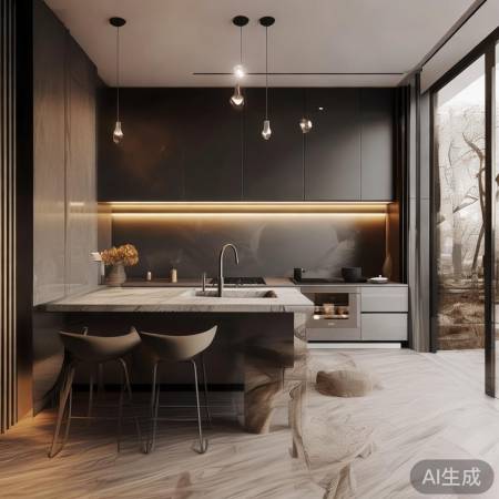 消毒柜齐台面,厨房更整洁。