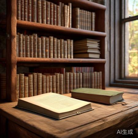 书卷叠放,智慧云集