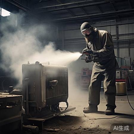 “吹扫散热器,恢复通畅”