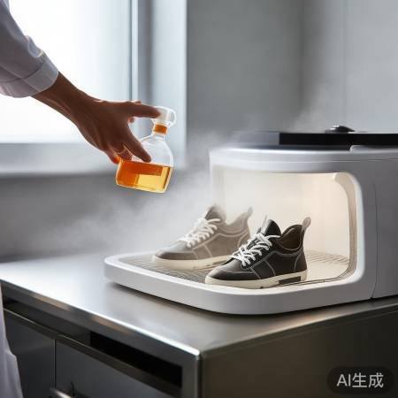 鞋子消毒:酒精喷洒,柜内蒸煮,