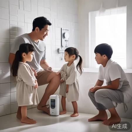 电热水器安全使用,防滑防漏电。