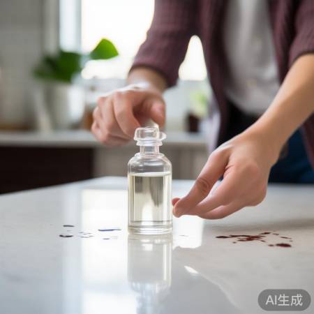 酒精轻擦,顽固污渍去无踪