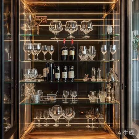 酒柜首饰，装饰点缀，风格搭配。