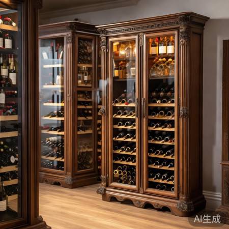 红酒柜选木质或玻璃,大小与空间