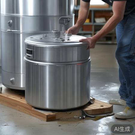 “平稳放置,接口对齐安装热水器