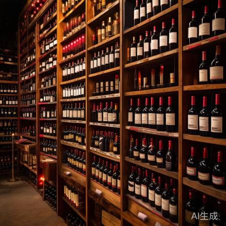 酒柜分类摆放,空间留白,红酒更