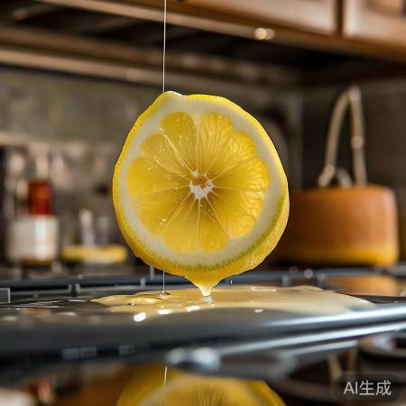 柠檬去油神器,油烟机亮如新。