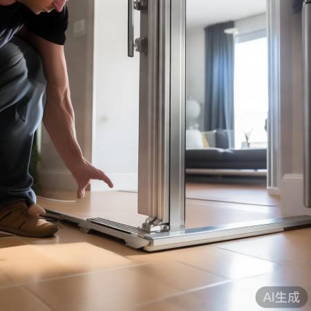 安装防盗门,留5毫米缝隙防渗水