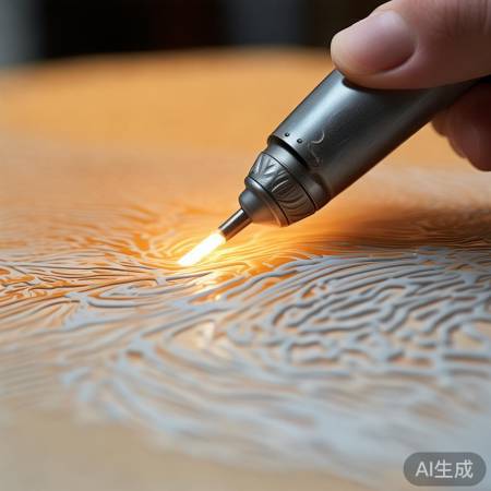 图案加固,热熔胶枪涂边。