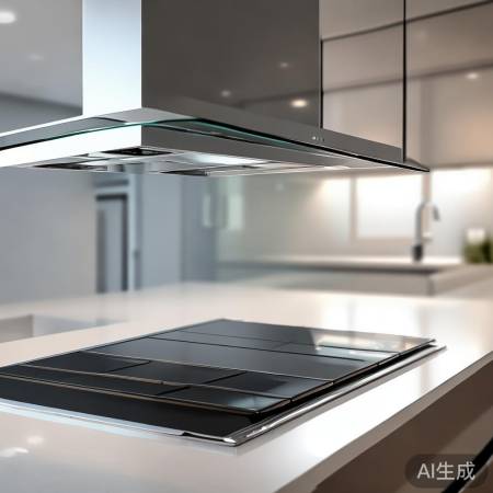 新式油烟机面板,玻璃设计,易清