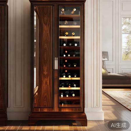 红酒柜,木质与金属,家居品味提