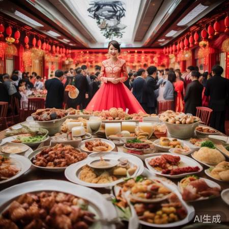 新娘跨椅启新生活,港式婚宴美食