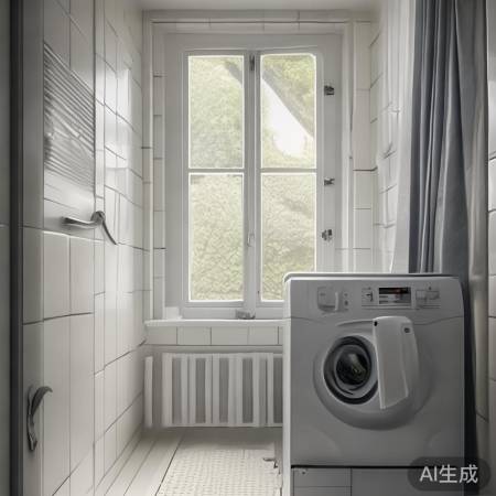 “厕所洗衣机,通风防菌宜窗边”