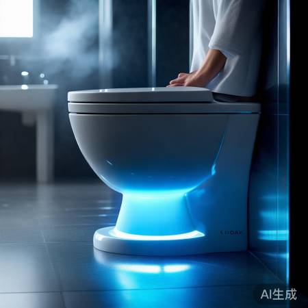 智能马桶自动清洁,紫外线消毒,