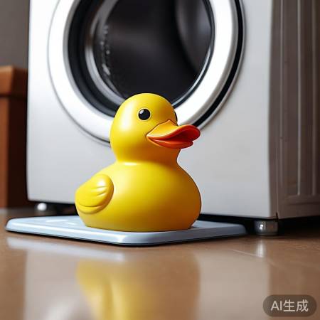 “小黄鸭底座防滑洗衣机，安装图
