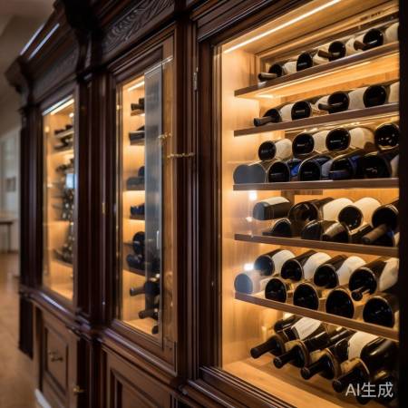 红酒柜定制案例,窥见设计工艺。