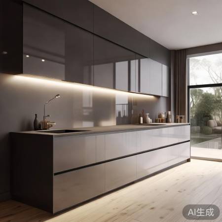 白色灯光照亮消毒柜,清晰展示清