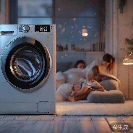 静音洗衣机，60分贝，安静如图
