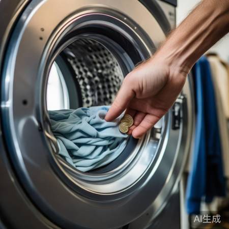 洗衣机脱水不良，检查衣物口袋防