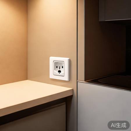 厨房插座近墙角,灶上最佳,肘不