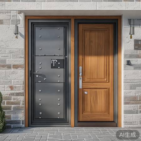 钢木防盗门，安全美观两相宜