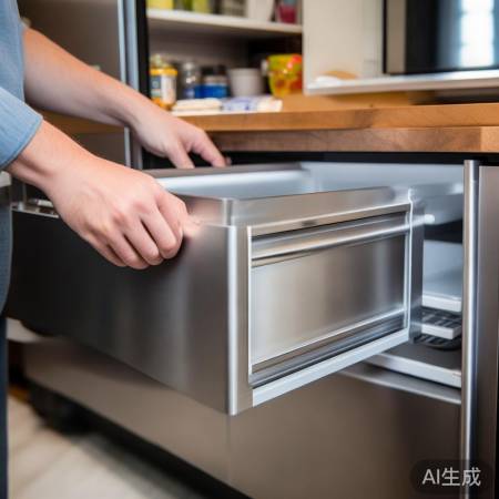 轻拉冰箱抽屉,勿用力过猛。