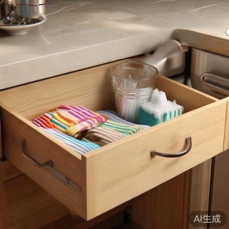 清洁抽屉,温水擦干。