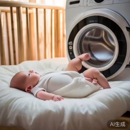 新生婴儿衣物,专用洗衣机温控洗