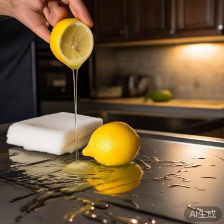 柠檬汁除油渍,焕新油烟机。