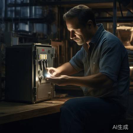 电池耗尽,换新电池解锁保险柜