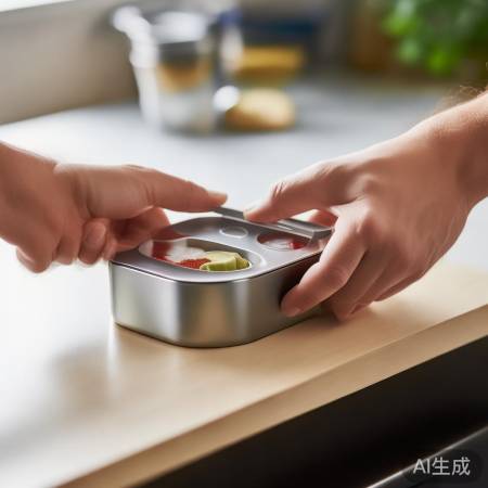 按边缘拉开/旋转开加料盒