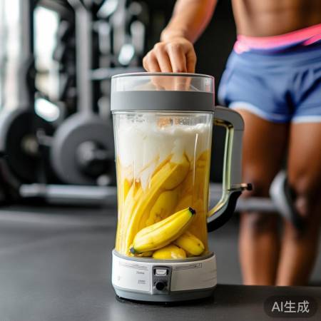 健身必备:香蕉奶昔,恢复肌肉,