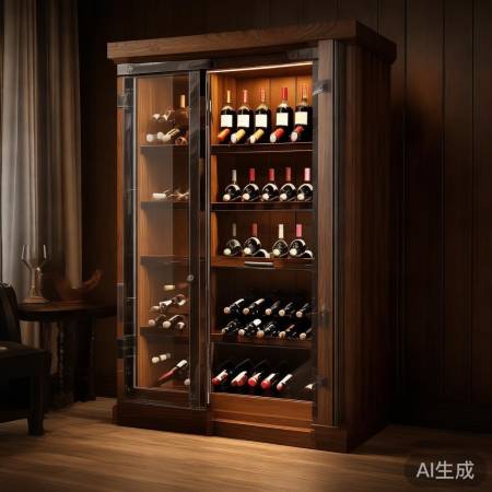 红酒柜材质多选，木材温馨，不锈