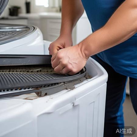 更换洗衣机皮带,安全操作步骤。