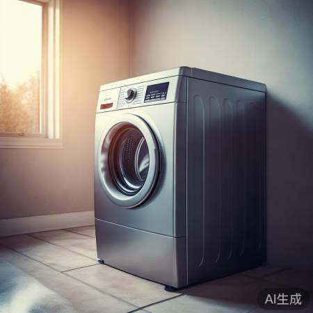 “平稳地面，安放洗衣机”