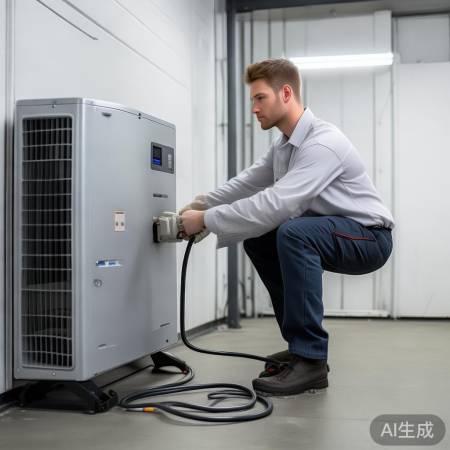 商用空气能热水器,安全连接电源