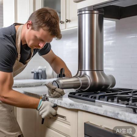 燃气灶烟管安装：工具备齐，连接