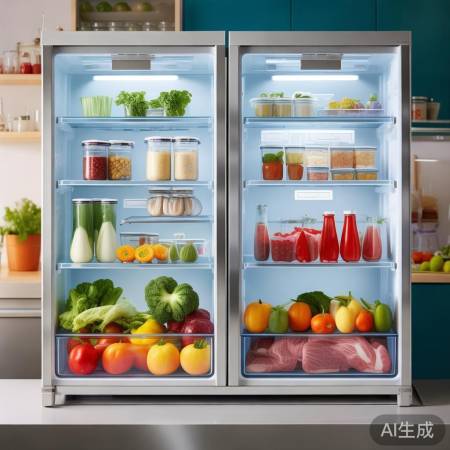 冰箱食物科学摆放,高效干湿分储